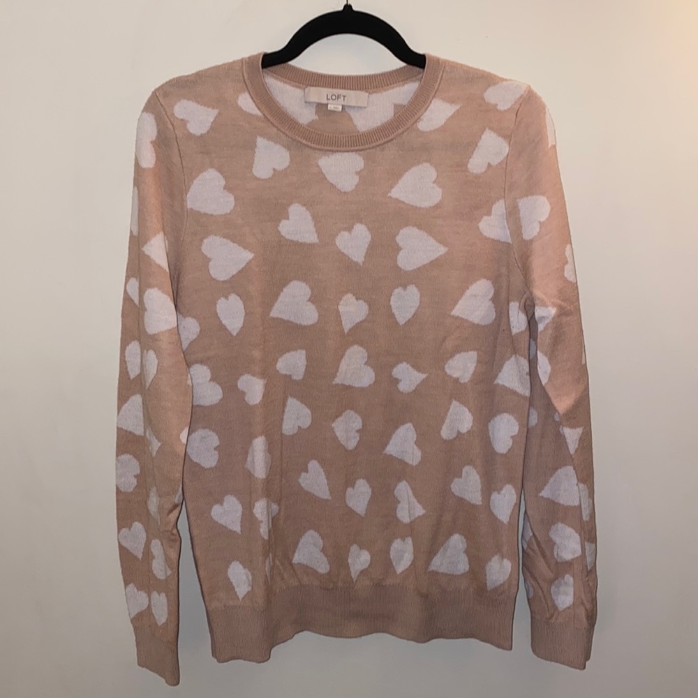 Ann Taylor Loft heart sweater